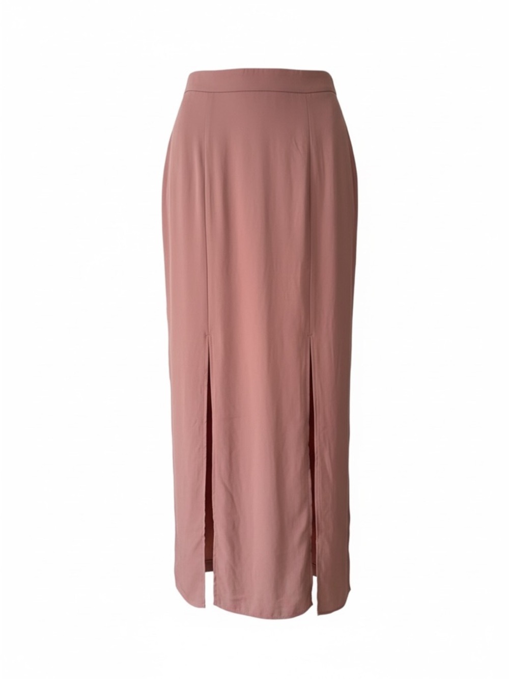 Brandy Blu Dusty Rose Maxi Skirt with Front Slits